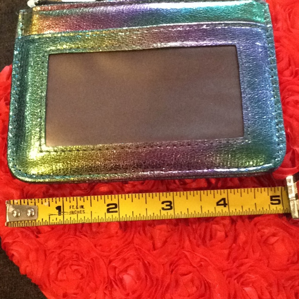 Boutique: Irredescent coin, card carrier key chain purse. - Picture 7 of 8